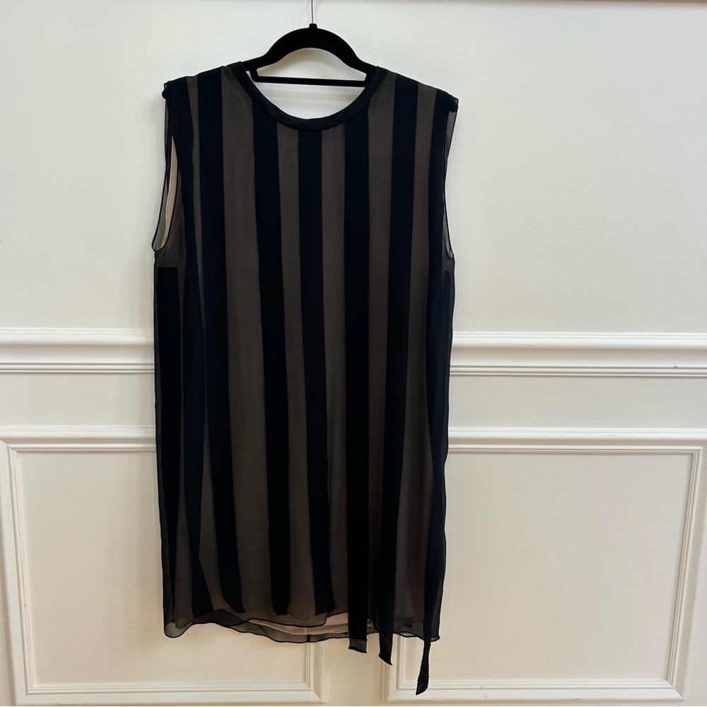 3.1 Phillip Lim Sleeveless 3 Layers Little Black 100% Silk Dress Size 4